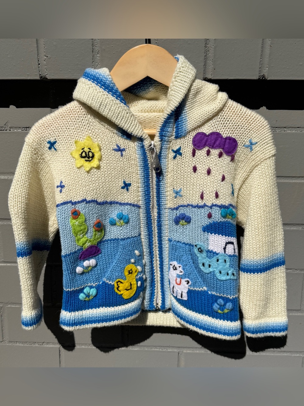 Peruvian Alpaca Zip-Up Hoodie 2T